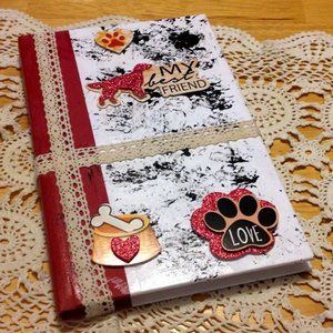 Doggie Lover's Handpainted Book Decor